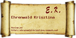 Ehrenwald Krisztina névjegykártya
